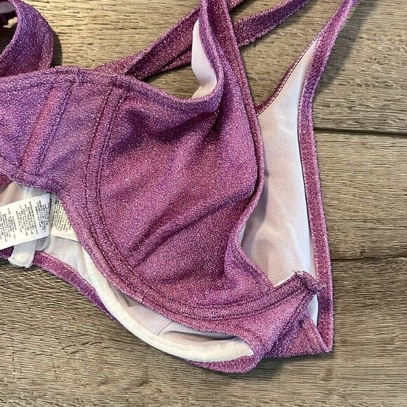 ASOS Sparkling Purple Women's Bikini top 36DD - Picture 3 of 4